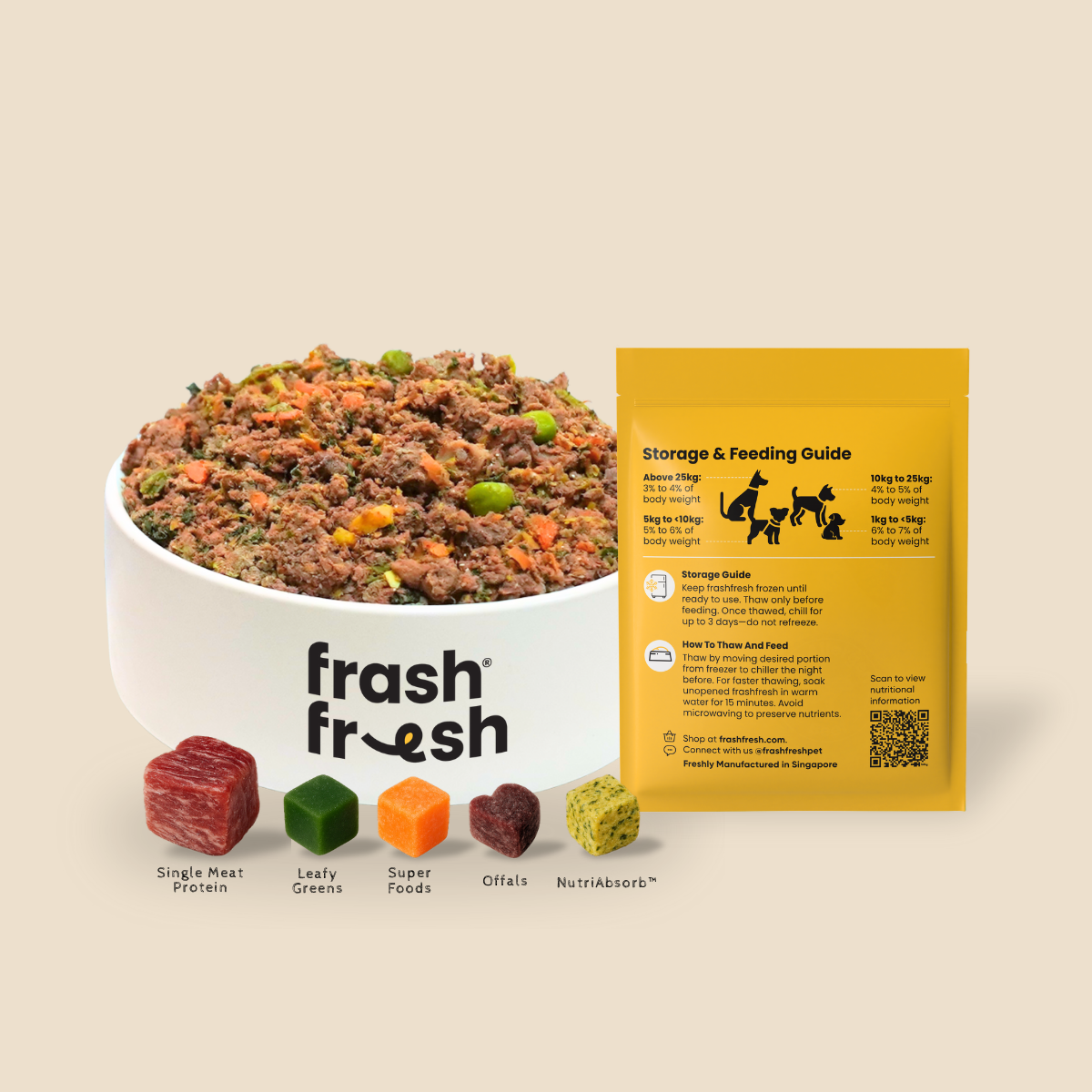 frashfresh Cooked Dog Food with NutriAbsorb™ (Low-Allergen Beef)