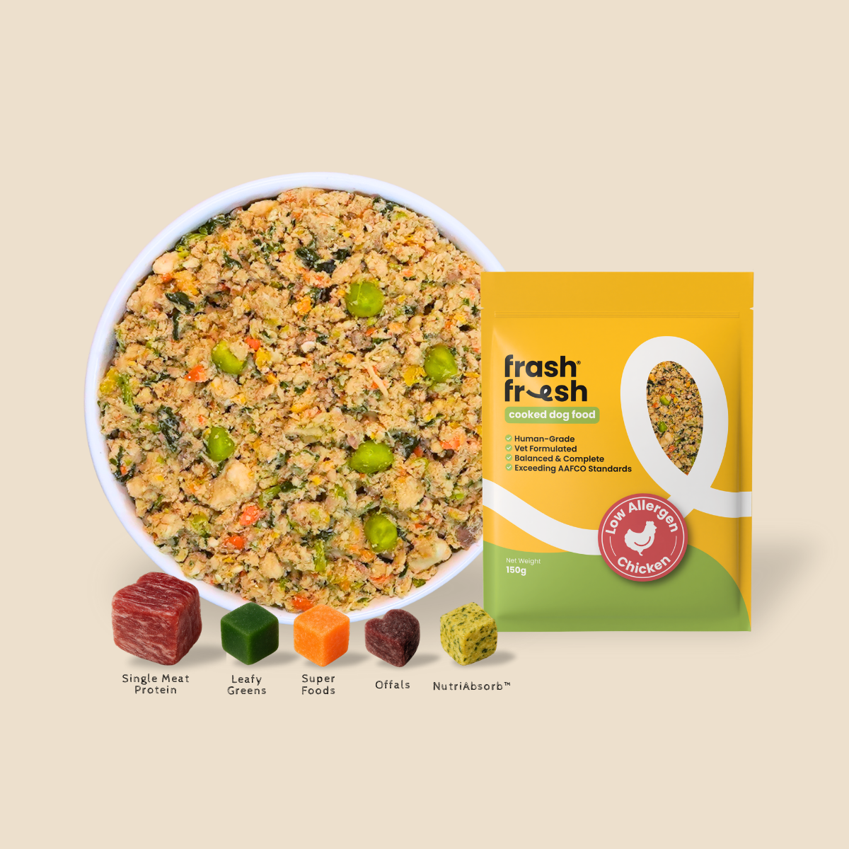 frashfresh Cooked Dog Food with NutriAbsorb™ (Low-Allergen Chicken)