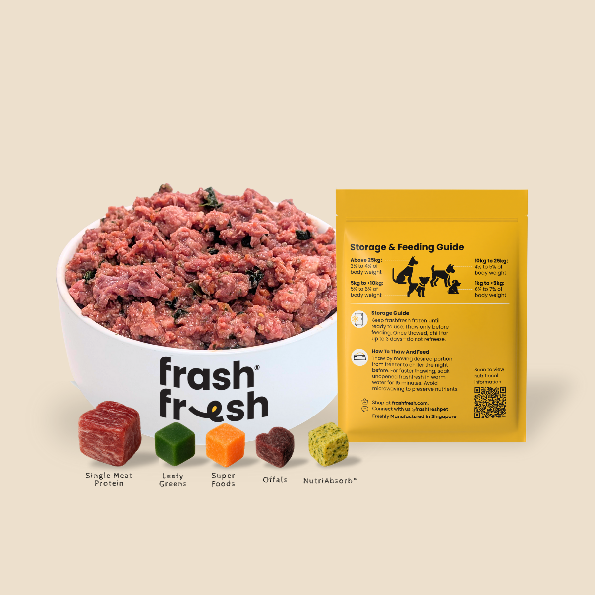 frashfresh Raw Dog Food with NutriAbsorb™ (Low-Allergen Lamb)
