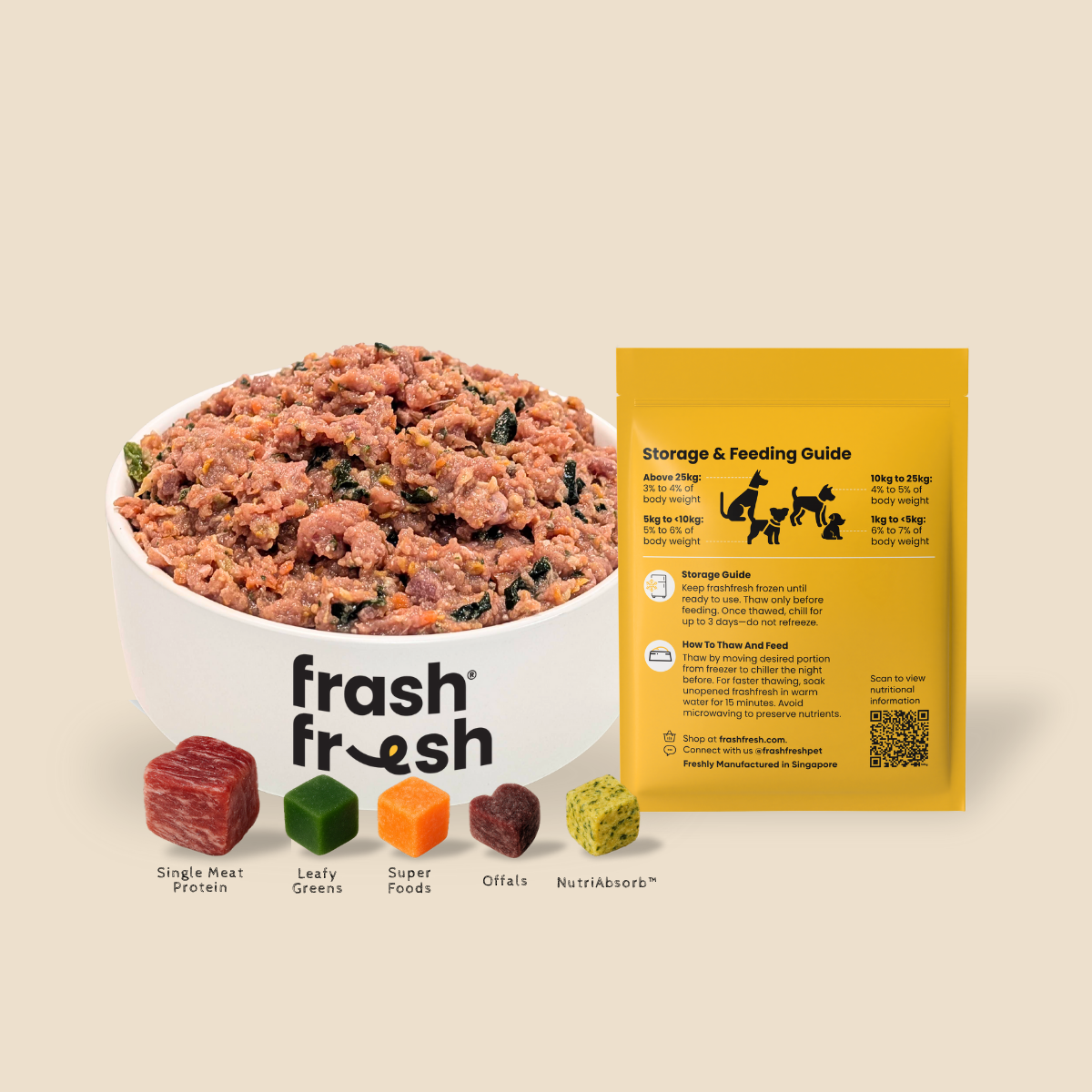 frashfresh Raw Dog Food with NutriAbsorb™ (Low-Allergen Pork)