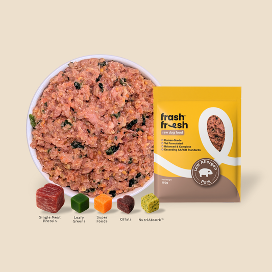 frashfresh Raw Dog Food with NutriAbsorb™ (Low-Allergen Pork)